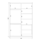 Guarda Roupa Solteiro Com Espelho 2 Portas 2 Gavetas South  B