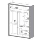 Guarda Roupa Solteiro Com Espelho 2 Portas 2 Gavetas Tw601e D