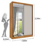 Guarda Roupa Solteiro Com Espelho 2 Portas 2 Gavetas Vaticano