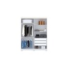 Guarda Roupa Solteiro Com Espelho 2 Portas 3 Gavetas 100% Mdf