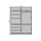 Guarda-roupa Solteiro Com Espelho 2 Portas 3 Gavetas Branco E