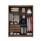 Guarda Roupa Solteiro Com Espelho 2 Portas 3 Gavetas Dallas C