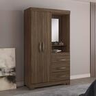 Guarda-Roupa Solteiro com Espelho 2 Portas 3 Gavetas Paris No