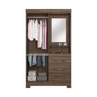 Guarda-Roupa Solteiro com Espelho 2 Portas 3 Gavetas Paris No