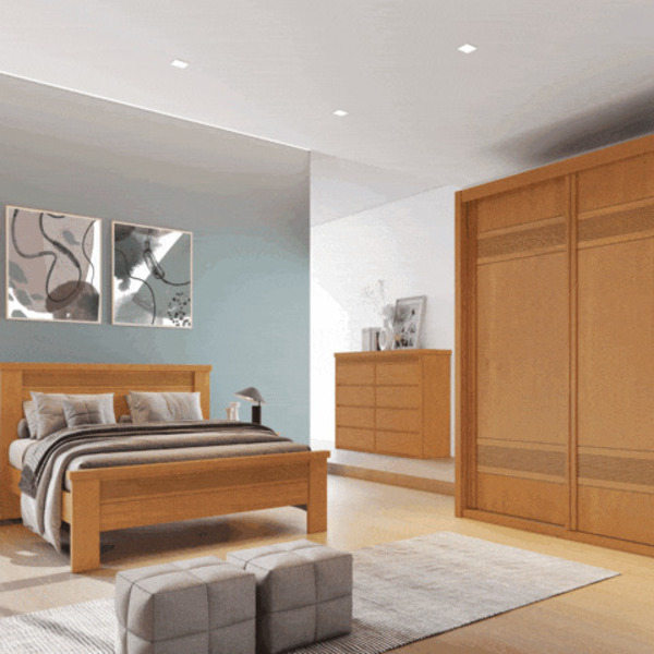 Guarda Roupa Solteiro Com Espelho 2 Portas 3 Gavetas - Pietro