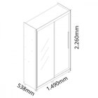 Guarda Roupa Solteiro Com Espelho 2 Portas 3 Gavetas Royale G