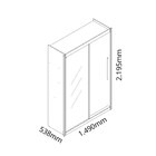 Guarda Roupa Solteiro Com Espelho 2 Portas 3 Gavetas Royale G