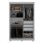 Guarda Roupa Solteiro Com Espelho 2 Portas 3 Gavetas Royale G