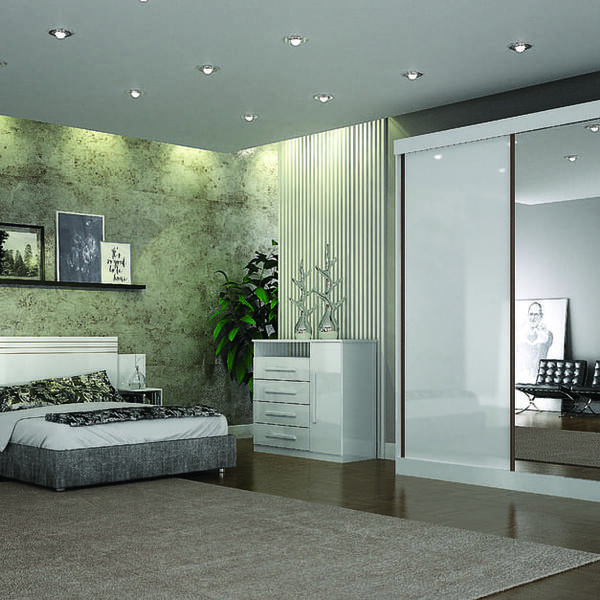 Guarda Roupa Solteiro Com Espelho 2 Portas 3 Gavetas - São Pa