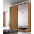 Guarda Roupa Solteiro Com Espelho 2 Portas 3 Gavetas Thor Esp