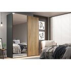 Guarda Roupa Solteiro Com Espelho 2 Portas 3 Gavetas Veneto C