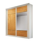 Guarda Roupa Solteiro Com Espelho 2 Portas 4 Gavetas Bristol