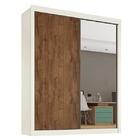 Guarda Roupa Solteiro Com Espelho 2 Portas 4 Gavetas - Zuriqu
