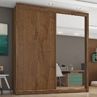 Guarda Roupa Solteiro Com Espelho 2 Portas 4 Gavetas - Zuriqu