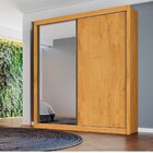 Guarda Roupa Solteiro Com Espelho 2 Portas 4 Gavetas Zurique