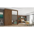 Guarda Roupa Solteiro Com Espelho 2 Portas 4 Gavetas Zurique