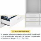 Guarda Roupa Solteiro Com Espelho 2 Portas 6 Gavetas 133cm Ch