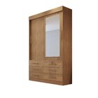 Guarda Roupa Solteiro Com Espelho 2 Portas 6 Gavetas Barcelon