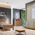 Guarda Roupa Solteiro Com Espelho 2 Portas 6 Gavetas - Capri-