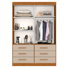 Guarda Roupa Solteiro Com Espelho 2 Portas 6 Gavetas Star Sal