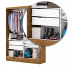 Guarda Roupa Solteiro Com Espelho 2 Portas De Correr 2 Gaveta