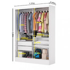 Guarda Roupa Solteiro Com Espelho 2 Portas De Correr 2 Gaveta