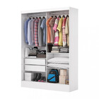 Guarda Roupa Solteiro Com Espelho 2 Portas De Correr 2 Gaveta