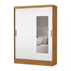 Guarda Roupa Solteiro Com Espelho 2 Portas De Correr 2 Gaveta