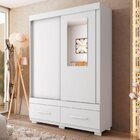 Guarda-roupa Solteiro Com Espelho 2 Portas De Correr 2 Gaveta