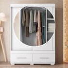 Guarda-roupa Solteiro Com Espelho 2 Portas De Correr 2 Gaveta