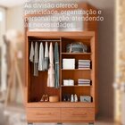 Guarda-roupa Solteiro Com Espelho 2 Portas De Correr 2 Gaveta