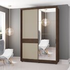 Guarda Roupa Solteiro Com Espelho 2 Portas De Correr 3 Gaveta