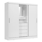 Guarda Roupa Solteiro Com Espelho 2 Portas De Correr 4 Gaveta