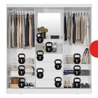 Guarda Roupa Solteiro Com Espelho 2 Portas De Correr 4 Gaveta