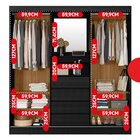 Guarda Roupa Solteiro Com Espelho 2 Portas De Correr 4 Gaveta