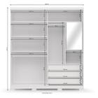 Guarda-roupa Solteiro Com Espelho 2 Portas De Correr B572 Kap