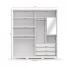 Guarda-roupa Solteiro Com Espelho 2 Portas De Correr B572 Kap