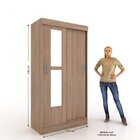 Guarda-roupa Solteiro Com Espelho 2 Portas De Correr Berlim E