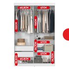 Guarda-roupa Solteiro Com Espelho 2 Portas De Correr E 2 Gave