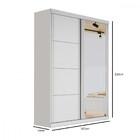 Guarda Roupa Solteiro Com Espelho 2 Portas De Correr Em Mdf B