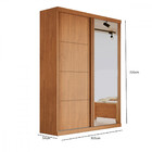 Guarda Roupa Solteiro Com Espelho 2 Portas De Correr Em Mdf B