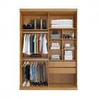 Guarda Roupa Solteiro Com Espelho 2 Portas De Correr Em Mdf B