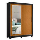 Guarda Roupa Solteiro Com Espelho 2 Portas De Correr Flex Col