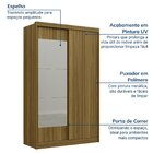 Guarda-roupa Solteiro Com Espelho 2 Portas De Correr Muriqui