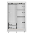 Guarda Roupa Solteiro Com Espelho 2 Portas De Correr Roma  Br