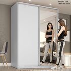 Guarda Roupa Solteiro Com Espelho 2 Portas Em Bp Belluno  Bra