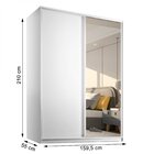 Guarda Roupa Solteiro Com Espelho 2 Portas Em Bp Belluno  Bra