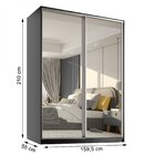 Guarda Roupa Solteiro Com Espelho 2 Portas Em Bp Belluno  Pre