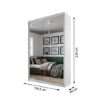 Guarda Roupa Solteiro Com Espelho 2 Portas Em Perfect Lugano