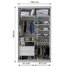 Guarda Roupa Solteiro Com Espelho 2 Portas Em Perfect Lugano